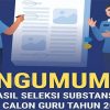 Pengumuman Hasil Seleksi Substansi PPG Calon Guru Tahun 2025